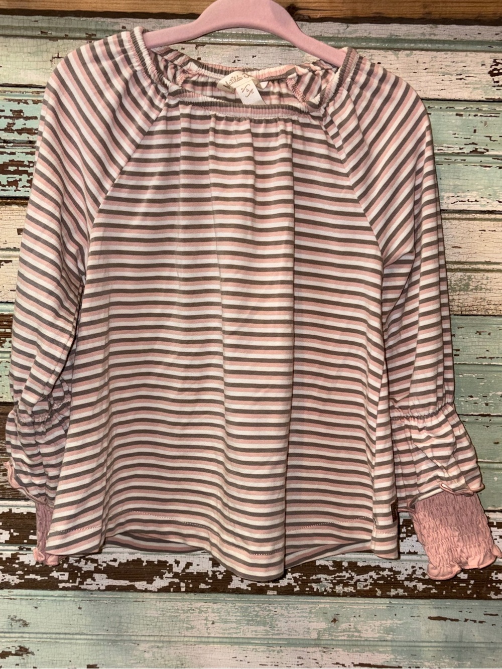 Matilda Jane Pink and White Striped Top